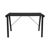 Birou negru din sticla mata si otel, 125 x 65 cm, Typhoon Actona